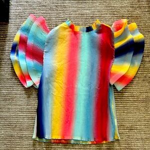 Ruffle Multicolor Blouse - Size S/M